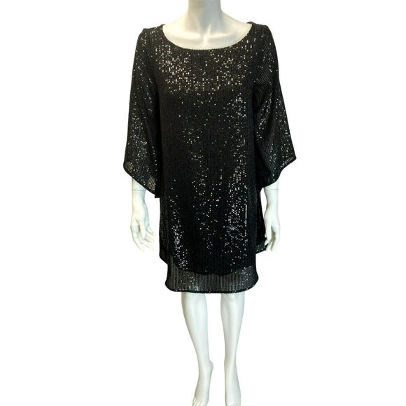 Anthropologie Dresses & Skirts - Anthropologie Starling Sequined Tunic Dress Black Sequin Medium Petite $258!